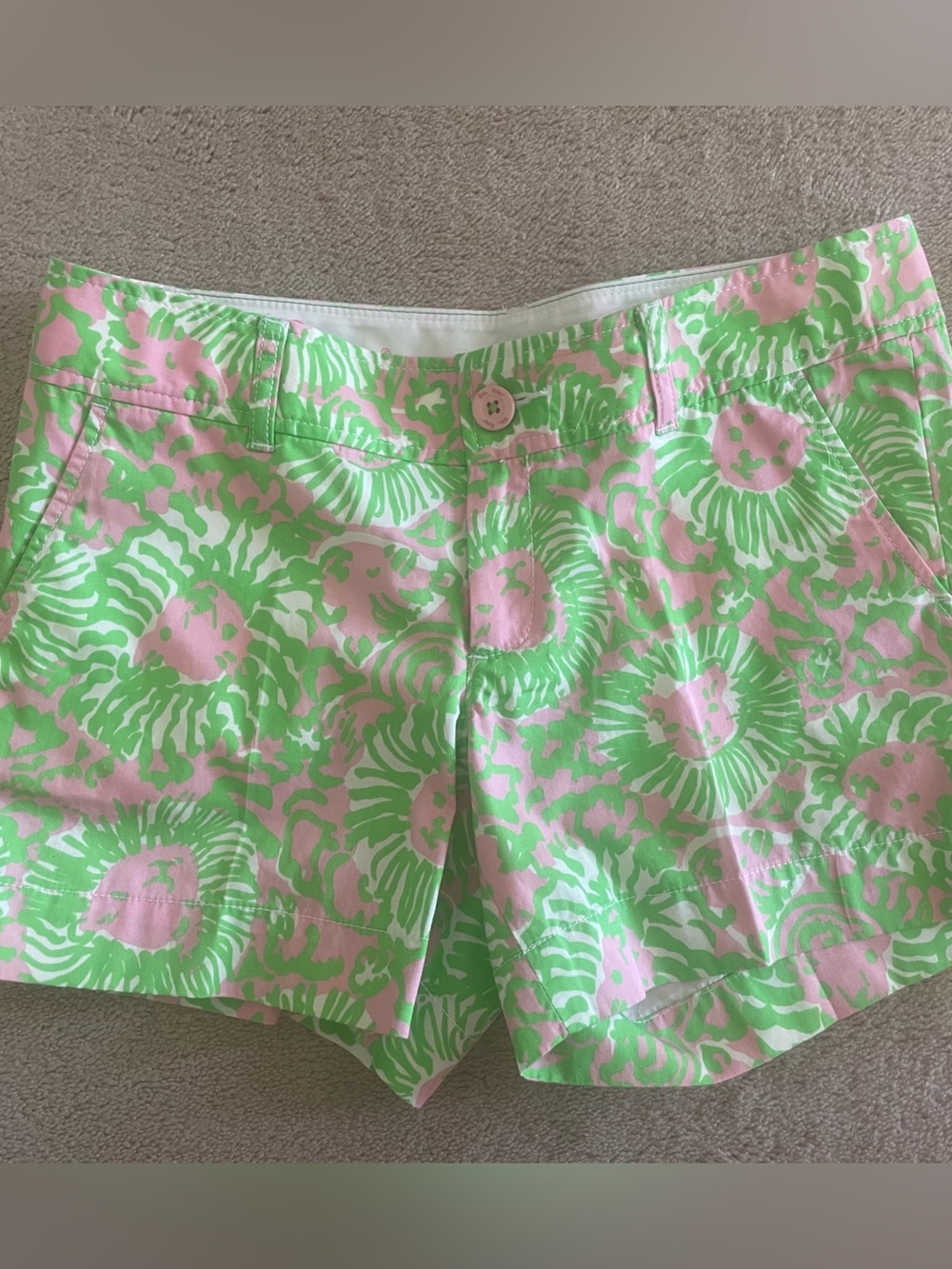 Lilly Pulitzer Pink and Lime Green Printed Women’s Shorts